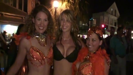 Following Super Hot Girl Around Fantasy Fest Key West - SpringbreakLife