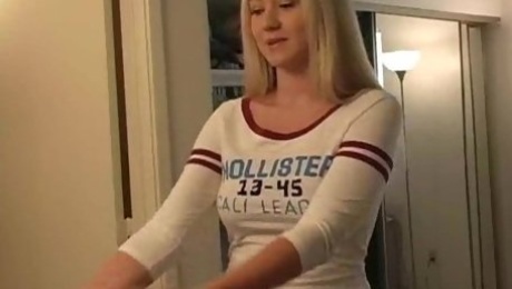 Solo Babe Alison Angel Plays with Her Big Natural Tits