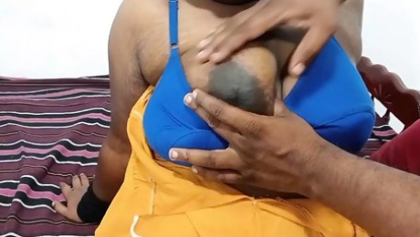 Big boobs Tamil wife hot sucking and fucking her husband Tamil dirty talking