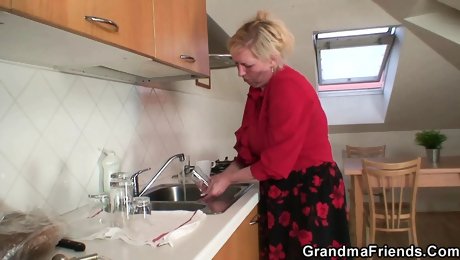 Two workers share very old grandmother