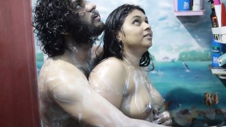 Step sister bath and sex with step brother part 2, Vaishnavy and Sharun Raj hot bath romance, Mallu couple hot bath sex