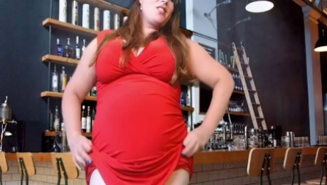 filling a girls belly at the bar